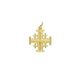 Sebaoth Cruz de Jerusalen Oro Ley 18K - 15mm