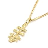 Cruz Caravaca Oro Ley 18K Angeles - Pequeña 1,8 cm. Fabricada y enviada desde la ciudad de...