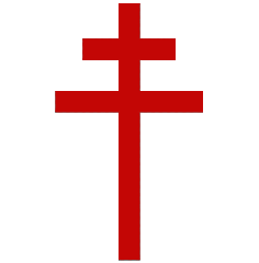 cruz de lorena con dos travesaños formando cuatro brazos